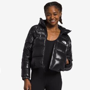 NWT black North Face cropped puffer jacket